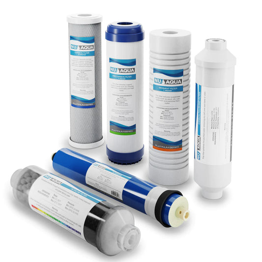 Year-Round Clarity: Nature Alkaline by Nu Aqua's Ultimate Annual Filter Replacement Bundle (installation and delivery included0